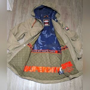 SuperDry Aviator Rookie Parka Jacket Mens Size Small- Medium Green